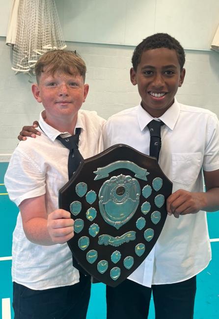 Karter Williams - with shield